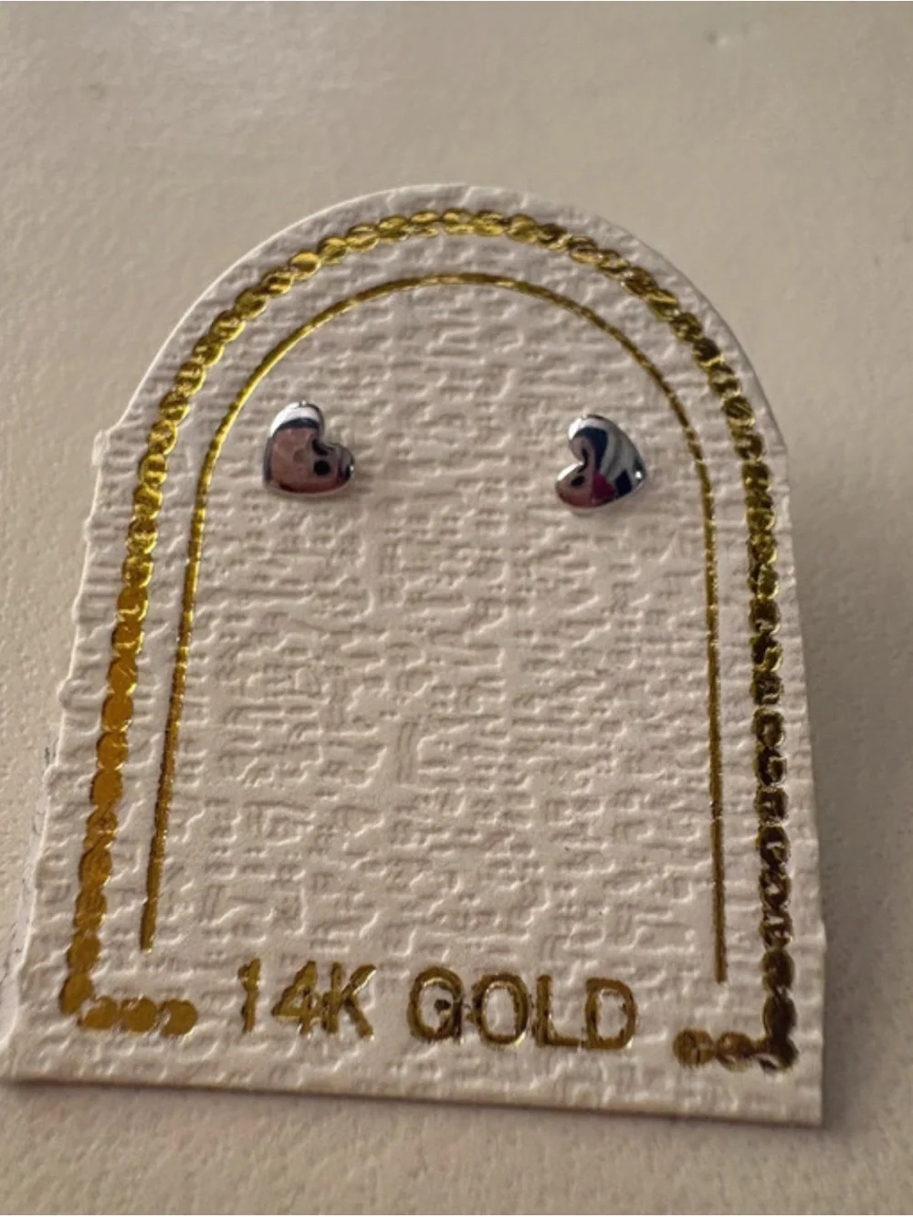 ✨ Beautiful 14K Gold Heart Stud Earrings ✨